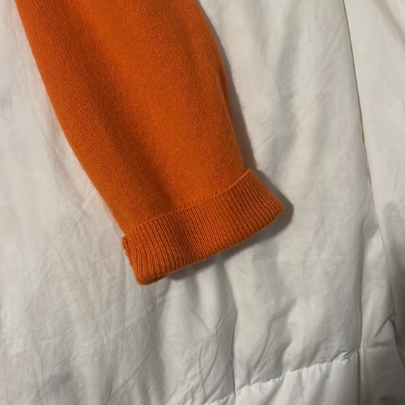 100% Cashmere Raffi Sweater w/ collar - Orange - M - Picture 5 of 8